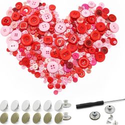 Brand: EverWinSR 400-600 PCS Assorted Buttons Kit 2 and 4 Holes and 12 PCS Jeans Buttons with Installation Tools – Perfect for Sewing, DIY Crafts, Man