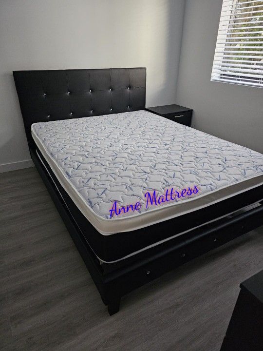 NEW QUEEN PILLOW TOP MATTRESS AND BOX SPRING