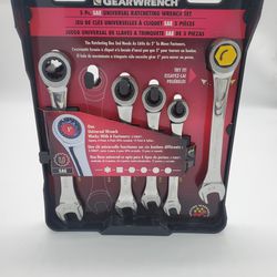 GearWrench 5 Piece SAE Racheting Wrench Set 