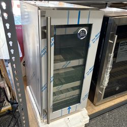 U Line Stainless Steel 15” Wide Beverage Center Fridge New