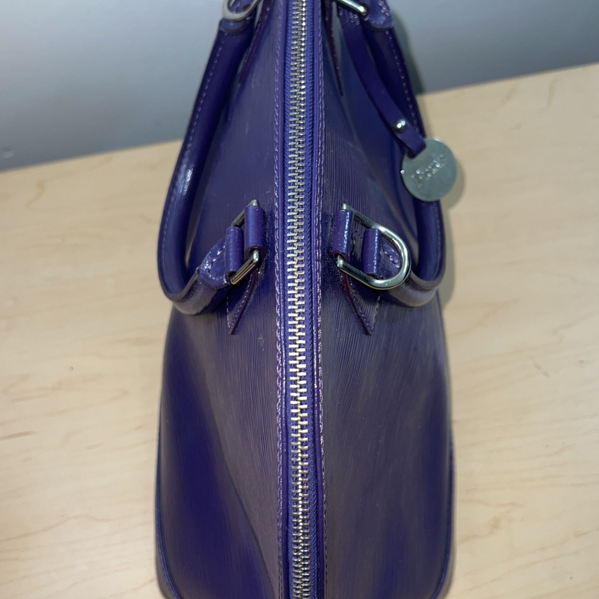 Womens Purple Fiore Italian Leather Shoulder/Tote