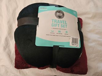 Travel Pillow and Throw Blanket Set