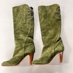 Sarah Flint Green Suede Boots