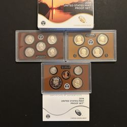 Coins – 2014S Brilliant Uncirculated Proof Set (San Francisco ) in Original Mint Packaging -,Total 14 Coins