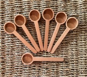 Natural Wooden Spoons Set of 7