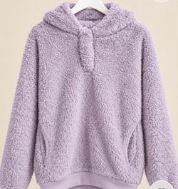 Luvka Lux lavender Sherpa hoodie