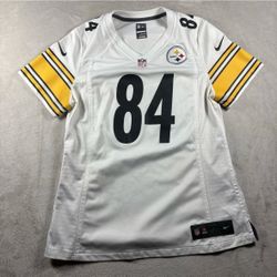 Nike Pittsburgh Steelers Jersey Women’s L White Antonio Brown 84 NFL #3F