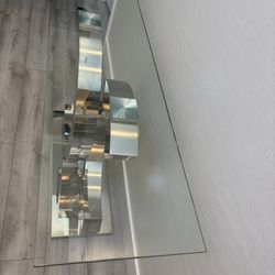 Glass Channel Dinning and Entry Table