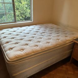 Queen Mattress, Box Spring, and Frame