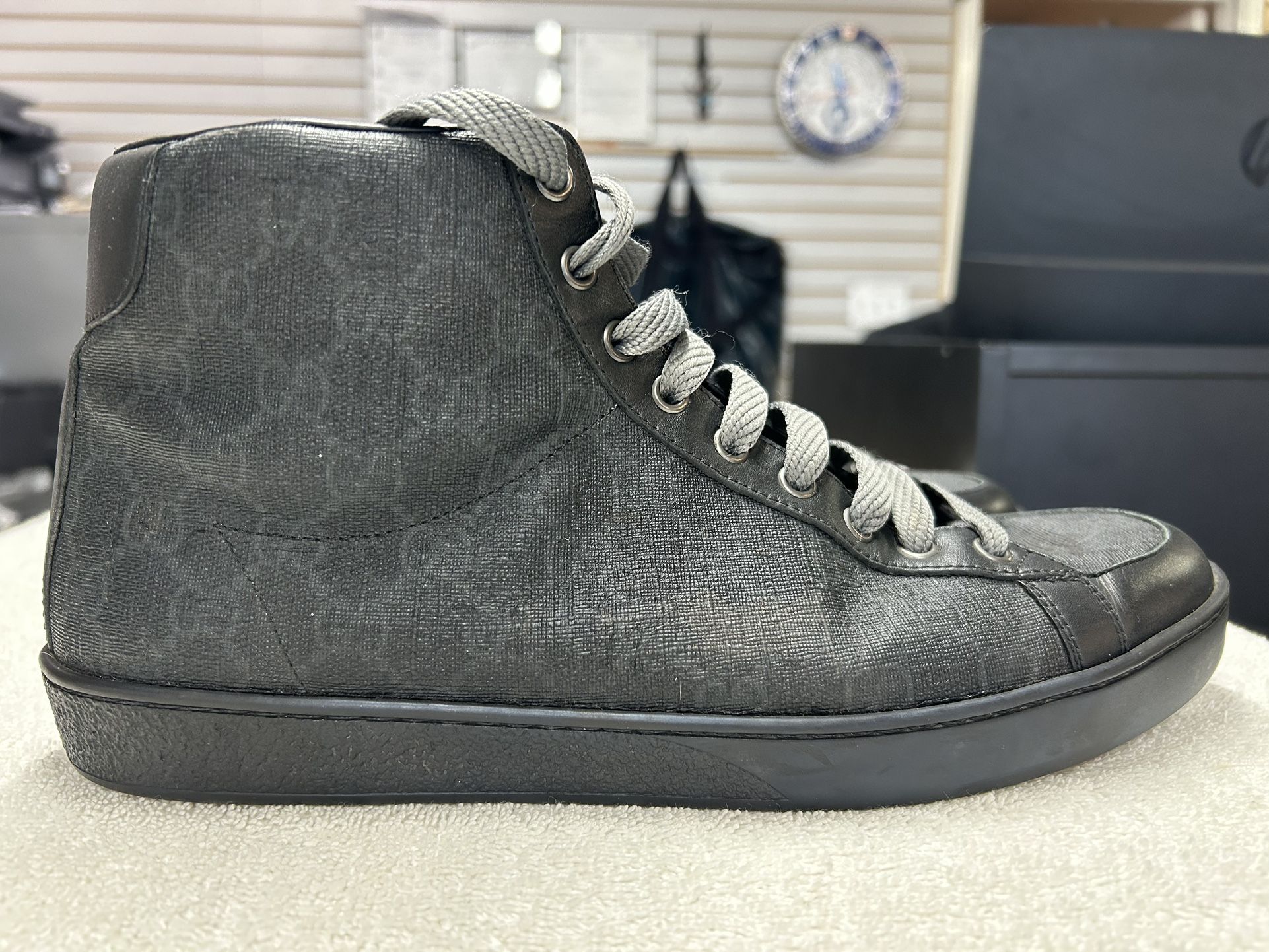 Gucci Brooklyn GG Supreme High Top Sneaker Shoes SZ 9