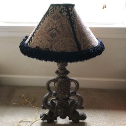 Antique Bronze Andiron/ Lamp