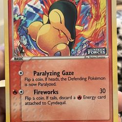 Cyndaquil Holo 54/115 Stamped Pokemon EX Unseen Forces Heavily Played