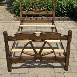 Wagon Wheel Twin Bed 