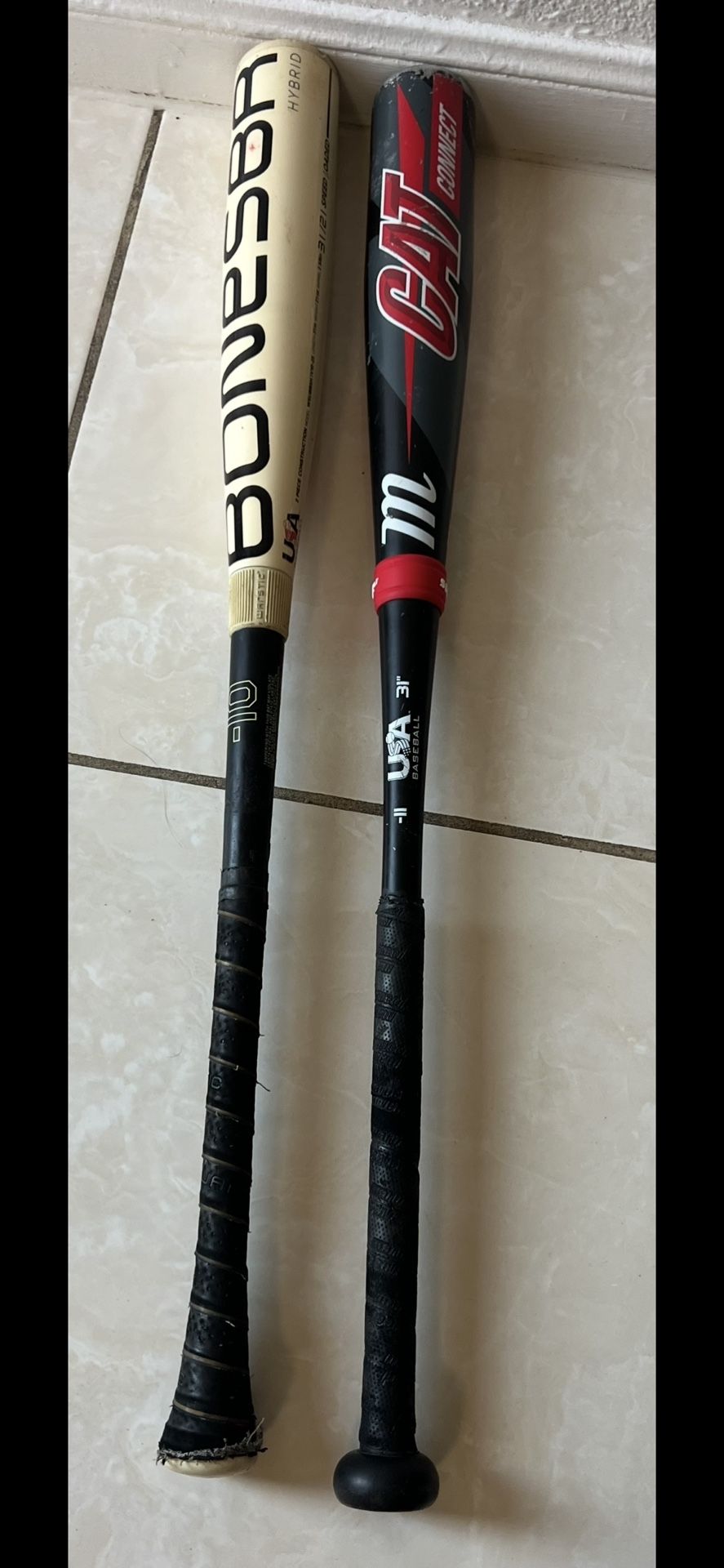Warstic Bonesaber Hybrid USA Youth (-10) 2025 / Marucci CAT Connect Hybrid USA Youth Bat (-11) - Fully Functional Baseball Bats