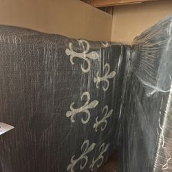 Queen Size Bed Headboard Frame Mattress And Box Spring 