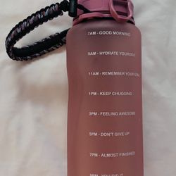 Hydragear sports water bottle with measurements and motivational words 