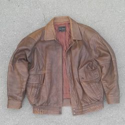 Vintage Brown Leather Jacket - Leather Fashion Ever White Korea House Motorcycle Bomer Jacket