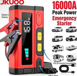 JKUOO 16000A Portable Car Jump Starter