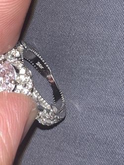 Engagement ring flower shape size 6.5 14k white gold Lab diamonds 2.5ct