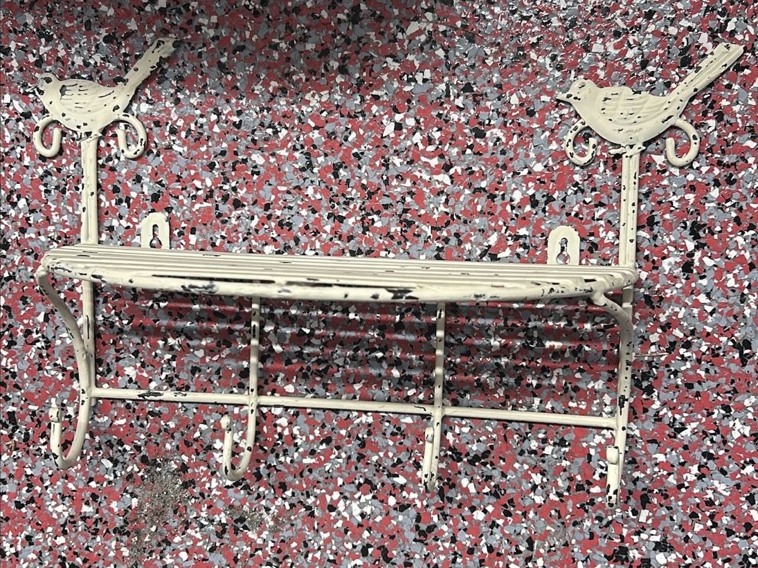 Wall Shelf With Hooks