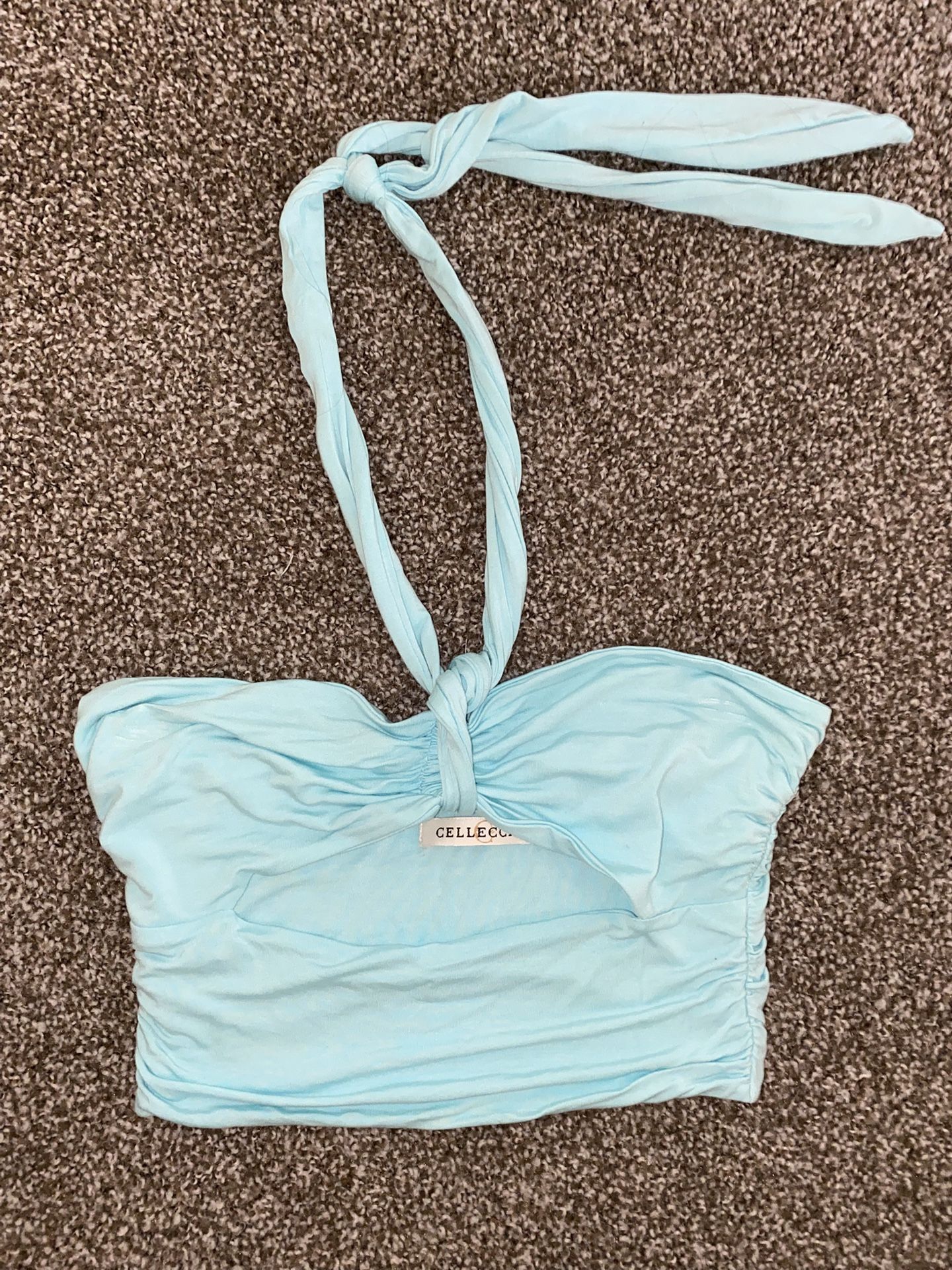 Sky Blue Halter Top