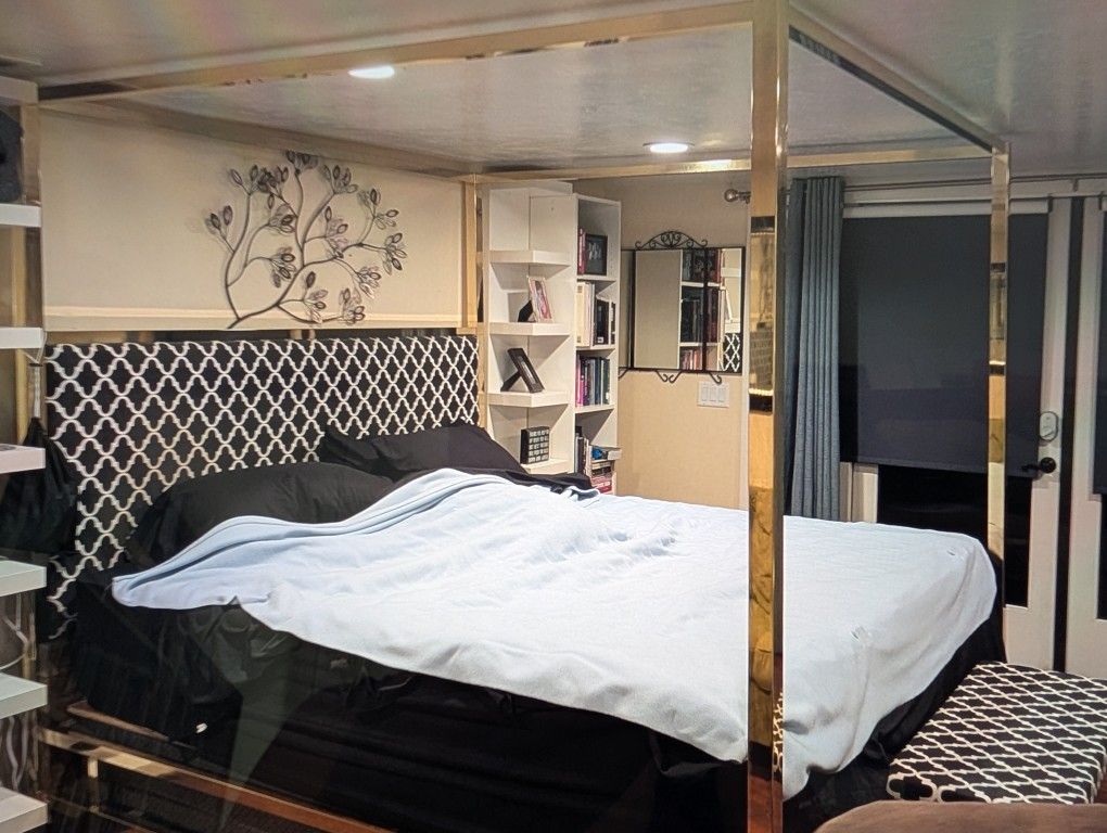 King Bed With Frame, New Mattress With Bench