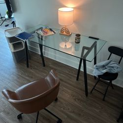 Modern Glass Dining Table – $130 (Firm)