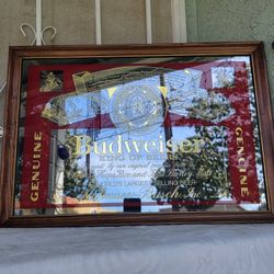 Budwiser Mirror Vintage For The 80's 