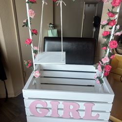 New Baby Shower Wooden Basket 
