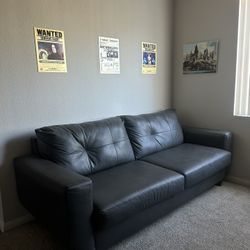 Black Leather Sofa