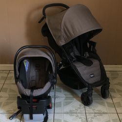 LIKE NEW BRITAX B AGILE LIGHT WEIGHT TRAVEL SYSTEM STROLLER CAR SEAT AND BASE TWO CAR SEATS ADAPTER INCLUDED 