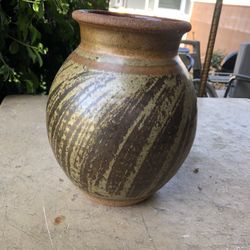 The world is going to pottery; Classic Unsigned Midcentury Stoneware Pottery; 