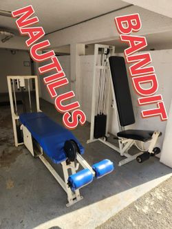 NAUTILUS + BANDIT
BANDIT Fitness Seated Leg Extension 
NAUTILUS 1st Generation leg 

$1500.

Delivery for extra 

Miami 33130
Deliveries florida & sta