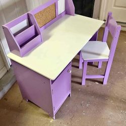  Goplus Purple Kids Desk & Chair Set – Like New 