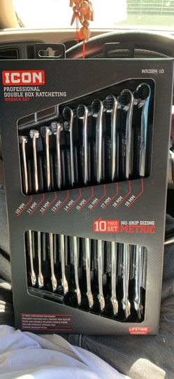 ICON Double Box Ratcheting Wrench Set 10pc.