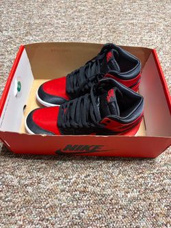 Nike Air Jordan 1 High Bred Satin Sneakers