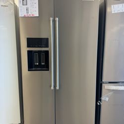 KitchenAid Side By Side Counter Depth Refrigerator In Stainless Steel 