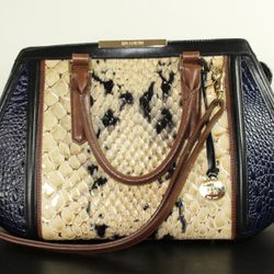  BRAHMIN Arden Satchel in Creme Carlisle Women Shoulder Handbag