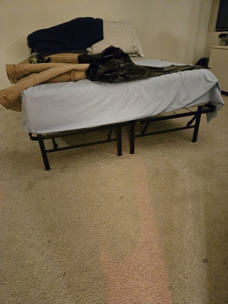 Full Size Bed Frame + Mattress
