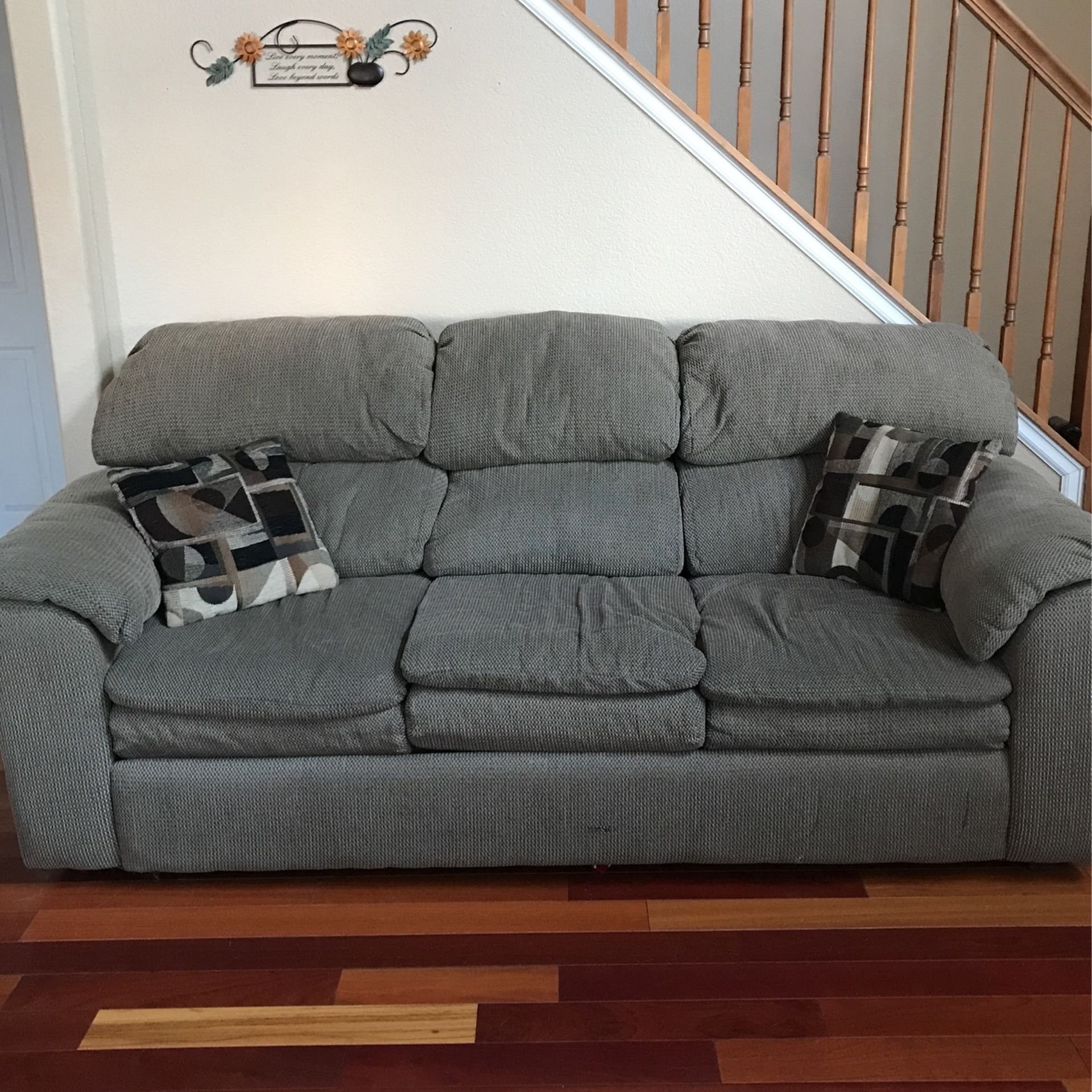 92” Brown sofa 