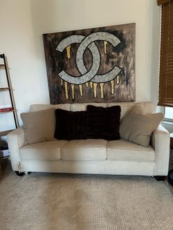 Couch with mattress