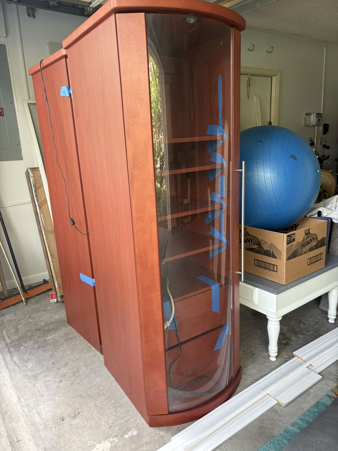 Entertainment Cabinet With Glass Doors