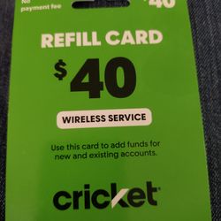 My bf Accidently bought me the wrong phone service card, $40 cricket, my loss your gain