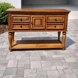 Solid Wood Console / Server Table 56”W x 20”D x 41”H