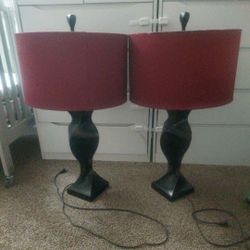 Set Of Lamps (Black/Burgundy)