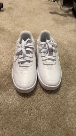 Puma White And Light Cool Gray Shoes Size W 6.5, M 4