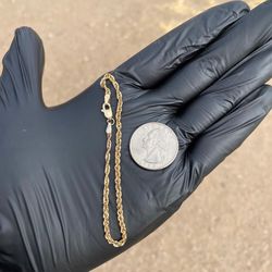 10k gold rope bracelet