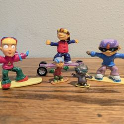 Rocket Power Burger King Toys 2002 Nickelodeon Otto Reggie Sam Lot 5 Figures 