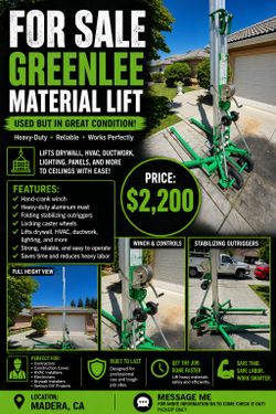 Greenlee Material Lift