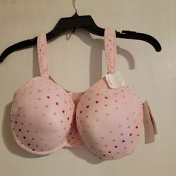 Hearts Push Up Bra New Thick Comfort Straps New